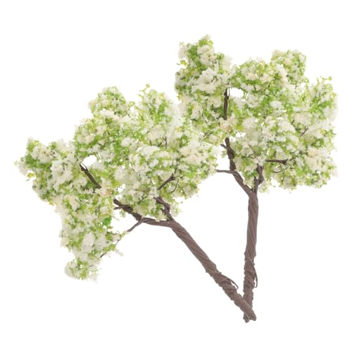 UTHCLO 2 Stück Miniatur Modellbaum Filigrane Drahtbaum Figur für Tisch Desktop deko Lebensechte Mikro landschaftsdekoration Passend für Garten Wohnraumgestaltung von UTHCLO