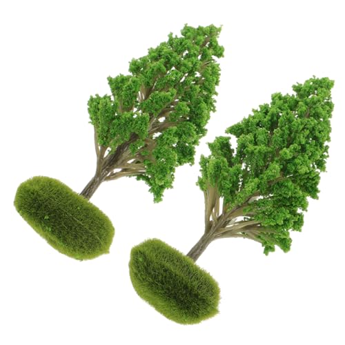 UTHCLO 2 Stück Miniatur Straßenbäume Realistische Modellbau Bäume für Diorama Sandtisch Landschaft Leicht Detailreich für Miniatur Szenen und Architektur Modelle von UTHCLO