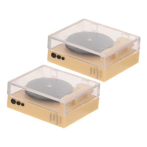 UTHCLO 2 Stück Puppenhaus-Modell kleine Spiele Mini-Plattenspieler Unterhaltsamer Schreibtischzubehör Untersetzerhalter Dollhouse Dekorationen Sprecher süß Minispiele Plastik Beige UTHCLO 2 Stück Puppenhaus-Modell kleine Spiele Mini-Plattenspieler Unterhaltsamer Schreibtischzubehör Untersetzerhalter Dollhouse Dekorationen Sprecher süß Minispiele Plastik Beige von UTHCLO