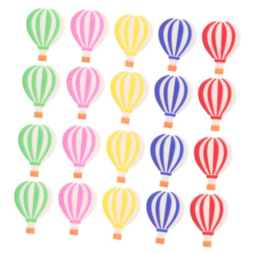 UTHCLO 20 Stück Teiliges DIY Bastelset Heißluftballon Kunststoff Dekorationen für Handyhüllen Haarspangen und Bastelprojekte Leichte Vielseitige DIY Zubehör für Kreative Zufällige Farbe von UTHCLO