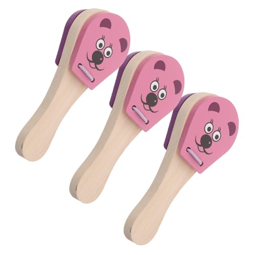 UTHCLO 3 Stück Teiliges Holz Percussion mit Tierischem Kastagnetten Design Kindgerechte Greifgröße Natürliches Material Frühe Musikerziehung und Tiererkennung Lernspielzeug für UTHCLO 3 Stück Teiliges Holz Percussion mit Tierischem Kastagnetten Design Kindgerechte Greifgröße Natürliches Material Frühe Musikerziehung und Tiererkennung Lernspielzeug für von UTHCLO