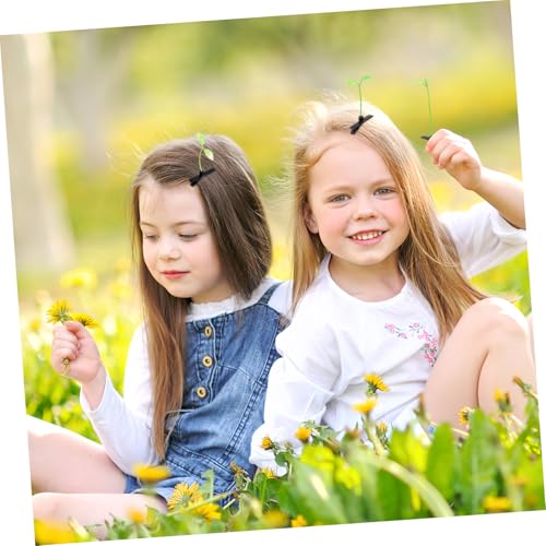 UTHCLO 50 Stück Grüne Haarspangen aus Stabilem Kunststoff Kleine Bunte Haarklammern für Mädchen und Frauen Lustige Bohnenkeim Haarclips als Niedliches Accessoire für Alltag und Party von UTHCLO