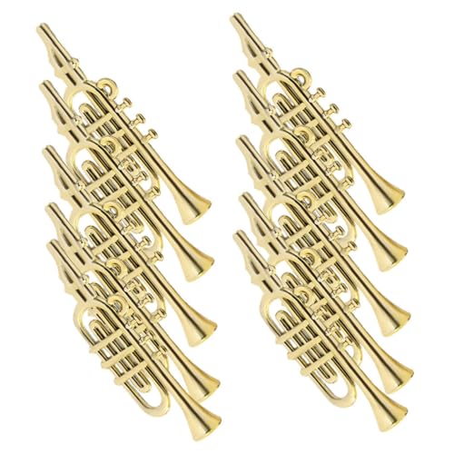 UTHCLO 50 Stück Teiliges Miniatur Musikinstrumente Kleine Trompete Saxophon Klarinette Goldfarbene Mini Horn Spielzeuge für Puppenhaus Dekoration Weihnachtsbaum Schmuck DIY Bastelzubehör von UTHCLO