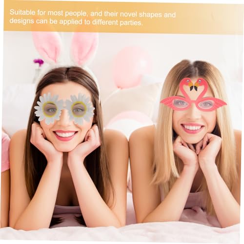 UTHCLO 6 Stück Lustige Hawaii Partybrillen aus Leichtem Kunststoff mit Flamingo Ananas Blumen Bier Cocktail Kreative Strand Kostüm sonnenbrillen für Geburtstags Pool Strandpartys von UTHCLO