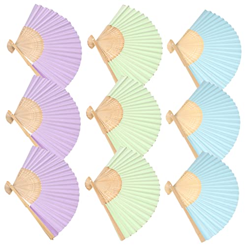 UTHCLO 9 Stück Teiliges Set Leere Faltfächer für Diy Papierfächer zum Malen für Kreative Bastelprojekte Dekoration Leicht und Tragbar für Zuhause und Unterwegs von UTHCLO