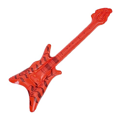 UTHCLO Aufblasbare Rockgitarre Jahre Party Dekoration Leichtes Instrument Zufällige Farbe für Disco und Musikthemenpartys Einfach zu Aufblasen und Wiederverwendbar Zufällige Farbe von UTHCLO