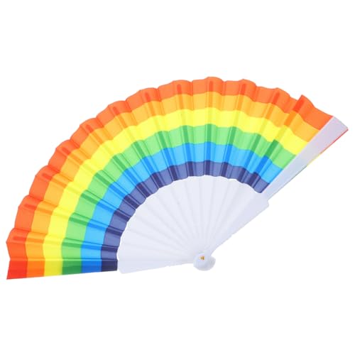 UTHCLO Bunter Regenbogen Faltfächer Kunststoff Leicht Tragbar Regenbogen Stolz Zubehör für Tanz Party Hochzeit Lgbtq Zubehör UTHCLO Bunter Regenbogen Faltfächer Kunststoff Leicht Tragbar Regenbogen Stolz Zubehör für Tanz Party Hochzeit Lgbtq Zubehör von UTHCLO