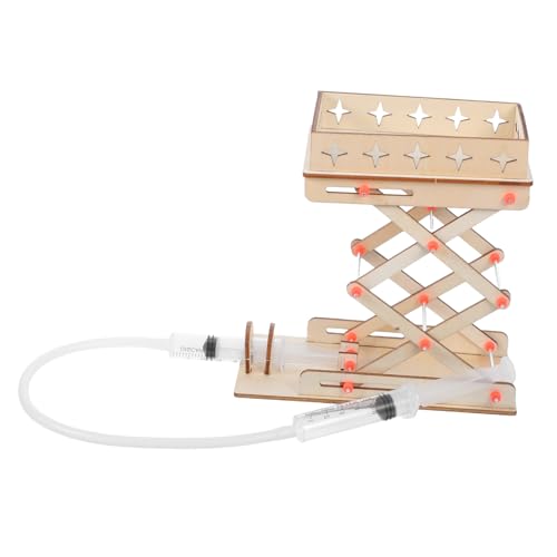 UTHCLO DIY Hydraulische Hubplattform Holzspielzeug Wissenschaftliches Experimentierset Verstellbar Lernspielzeug Für Kreative Technikförderung Zuhause Und Schule von UTHCLO