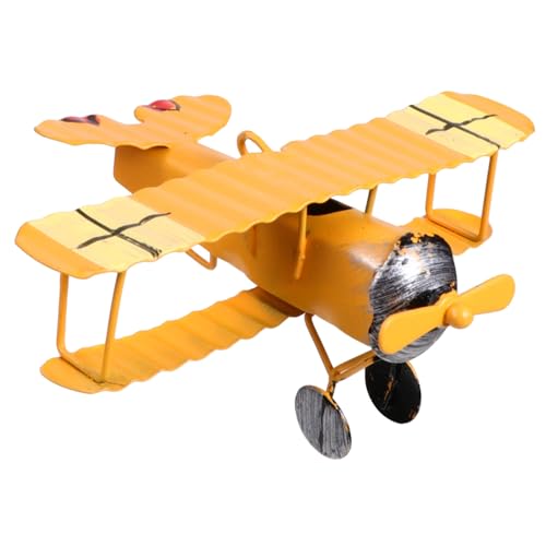 UTHCLO Eisen Flugzeug Modell Retro Stil Amerikanische Vintage Dekoration Umweltfreundliches Eisenflugzeug Bastelkunst Tisch und Wohnraumdeko für Sammler von UTHCLO