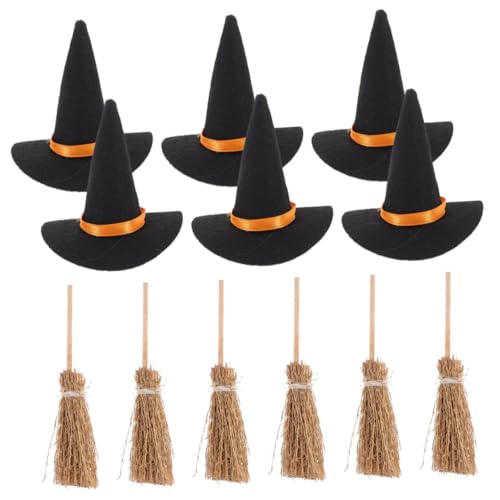 UTHCLO Halloween Deko Set Mini Hexenhüte und Handgewebte Besen Kreative Tischdeko für Kleine Räume DIY Bastelaccessoires Vielseitig für Zuhause Schule und Büro UTHCLO Halloween Deko Set Mini Hexenhüte und Handgewebte Besen Kreative Tischdeko für Kleine Räume DIY Bastelaccessoires Vielseitig für Zuhause Schule und Büro von UTHCLO