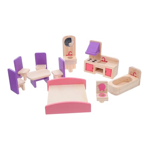 UTHCLO Holz Puppenhaus Möbel Set Miniatur DIY Möbel Zubehör Kreativ Familie Interaktion Tisch Stühle Verschiedene Zimmer Szenen Einfach Zusammenbauen Fantasie Fördern UTHCLO Holz Puppenhaus Möbel Set Miniatur DIY Möbel Zubehör Kreativ Familie Interaktion Tisch Stühle Verschiedene Zimmer Szenen Einfach Zusammenbauen Fantasie Fördern von UTHCLO