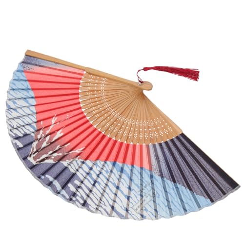 UTHCLO Japanischer Faltbarer Handfächer aus und Seide Robuster Langlebiger Handventilator für Hochzeit Tanz Party und Sommerreisen Einzigartiges Japanisches Design Leicht und Tragbar von UTHCLO