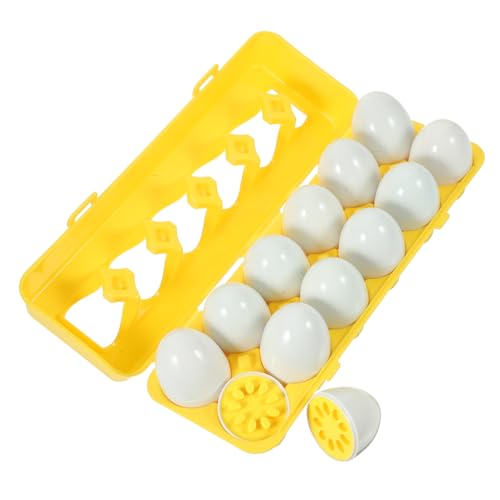 UTHCLO Lernspielzeug Matching Eggs Pädagogisches Puzzle mit Bunten Formen und Zahlen Frühkindliche Farberkennung Formensortierer Fördert Konzentration und Gedächtnis Robustes von UTHCLO