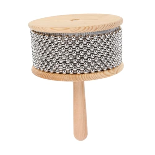 UTHCLO Metall cabasa mit Holzgriff Kinderfreundliches Percussion Instrument Musikalisches Lernspielzeug für Jungen und Mädchen Koordination und Hörentwicklung von UTHCLO