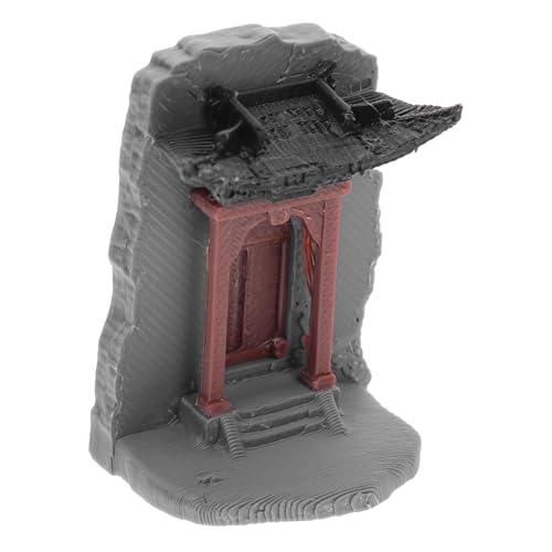 UTHCLO Mikro Landschaftsornament Miniatur Pflanztöpfe Miniatur Gartentor Pagodenornament Zen Figuren Für Draußen Miniatur Zen Ornament Stil Garten Feng Shui Kunststoff von UTHCLO