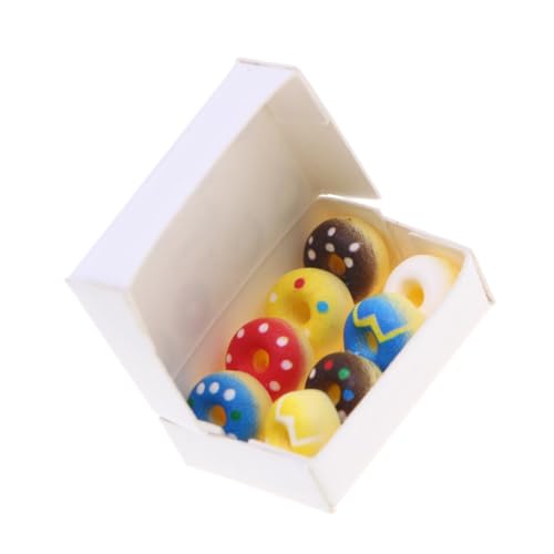 UTHCLO Miniatur Donuts Bunte Miniatur Lebensmittel Deko für Puppenhaus Küchendekoration Gefälschtes Spiel Essen für Rollenspiel Bastelzubehör von UTHCLO
