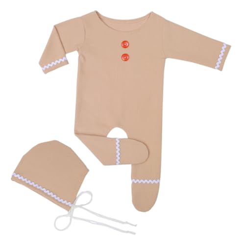 UTHCLO Neugeborenen Weihnachtsstrampler mit Langarm und Mütze Sicherer Weicher Einteiler für Jungen und Mädchen für Fotoshootings und Festtagskleidung UTHCLO Neugeborenen Weihnachtsstrampler mit Langarm und Mütze Sicherer Weicher Einteiler für Jungen und Mädchen für Fotoshootings und Festtagskleidung von UTHCLO