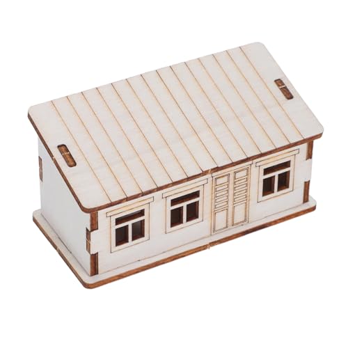 UTHCLO Unvollendetes Bausatz Kleines Holzhaus Modell zum Bemalen DIY Holzhaus Dekoration für Festliche Tischdeko Vielseitiger Miniatur Holzblock für Bastler und von UTHCLO