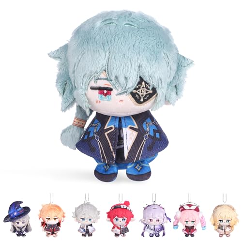 UTIEHD Honkai Star Rail Plüsch-Schlüsselanhänger, süße 10cm Sammelpuppen - Kompakte Größe für Taschen und Schlüssel für Fans (Anaxa) von UTIEHD