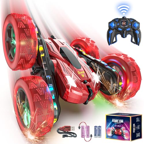 UTIJFOY Ferngesteuertes Auto, Rc Autos mit fließenden Lichtern, 2.4GHZ 4WD schnelles Rc Auto, 360° Flips doppelseitig Fahrender Rennwagen, Rc Drift Autos für Jungen Mädchen Geburtstagsgeschenk UTIJFOY Ferngesteuertes Auto, Rc Autos mit fließenden Lichtern, 2.4GHZ 4WD schnelles Rc Auto, 360° Flips doppelseitig Fahrender Rennwagen, Rc Drift Autos für Jungen Mädchen Geburtstagsgeschenk von UTIJFOY
