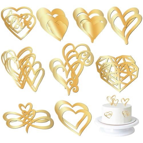 UTMACH 18 Stück Cake Topper Herzen Gold Acryl Cupcake Topper Herze Acryl Tortendeko Gold Goldenes Cake Topper Tortendeko Set für Geburtstag Hochzeit Wedding Party Feier UTMACH 18 Stück Cake Topper Herzen Gold Acryl Cupcake Topper Herze Acryl Tortendeko Gold Goldenes Cake Topper Tortendeko Set für Geburtstag Hochzeit Wedding Party Feier von UTMACH