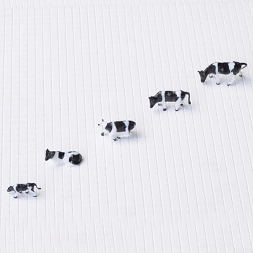 HO Scale Kühe 30 Stück DIY Modelleisenbahn Tiere Bemalte Bauernhofmodelle von UTTASU