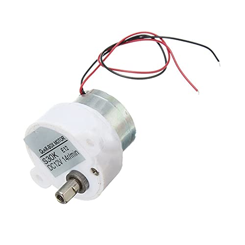 1 Stück S30K 12 V Getriebemotor mit hohem Drehmoment – 14 U/min Metallgetriebemotor for Heimwerkerprojekte, elektrisches Spielzeug und Ventilatoren von UTTDP