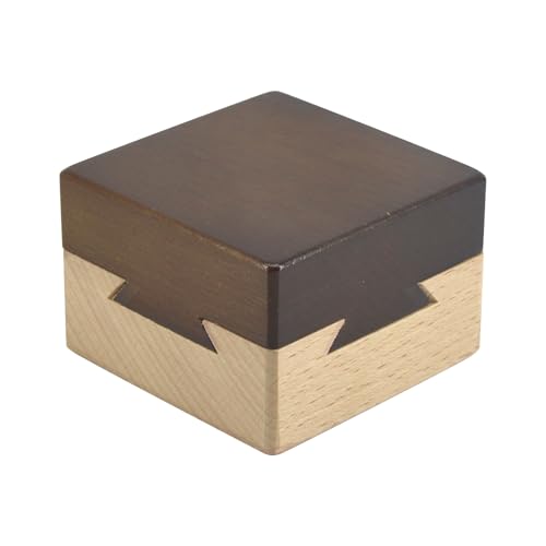 Impossible Schwalbenschwanz-Box, 3D-Holzpuzzle, Gehirn-Teaser, magische Schubladen, Schmuckschatulle mit Geheimfach für Erwachsene, Braun von UTwaySteelPro