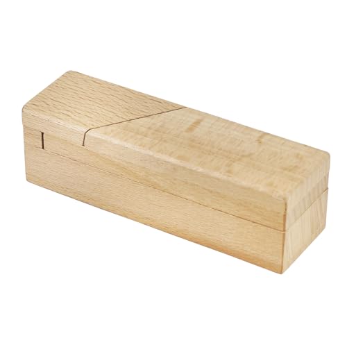 Kleine magische Holz-Puzzle-Box mit verstecktem Geheimfach, Gehirn-Teaser-Box für Erwachsenen-Schmuck-Überraschung (natürliche Holzfarbe) von UTwaySteelPro