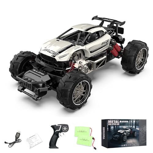 UUE Ferngesteuertes Auto, 2,4 GHz 1:14 Ferngesteuerter Monstertruck, 4WD 20+ km/h Hobby Offroad RC Auto, Wasserdicht Geländewagen Car mit 2 Batterien Spielzeug für Kinder und Erwachsene von UUE