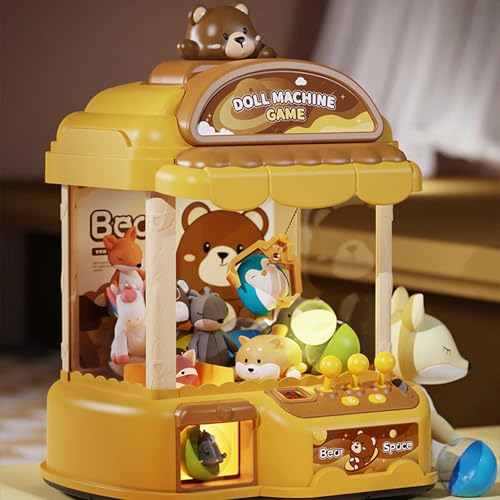UUE Greifautomat, Süßigkeitenautomat, Candy Grabber für Kinder, Doll Gachapon mit 10 Puppen und 20 Kapseln, Claw Machine mit Münzschiebe und Greifarm, Partyspiele mit sanftem Licht, 2 Lademethoden UUE Greifautomat, Süßigkeitenautomat, Candy Grabber für Kinder, Doll Gachapon mit 10 Puppen und 20 Kapseln, Claw Machine mit Münzschiebe und Greifarm, Partyspiele mit sanftem Licht, 2 Lademethoden von UUE