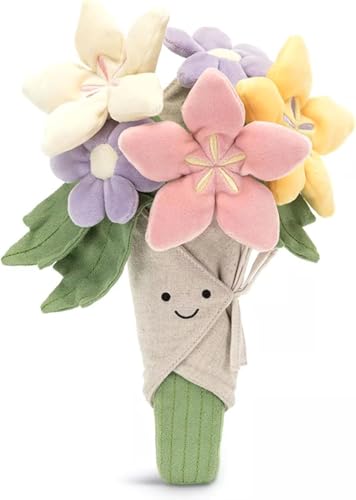 UUIVIRS Süße Blume Plüschpuppe, Niedliches Plüsch-Bouquet Soft Floral Stuffed Animal with Smiling Face, Valentine's Day Gift, Valentinstag Plüsch Blumen, Süße Geschenke für Ehefrau (Rosa) von UUIVIRS