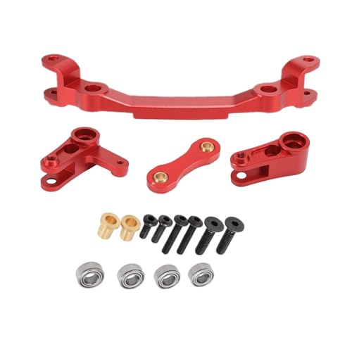 Aluminium-Lenkeinheit Bellcrank Set Upgrades Teile für 1/10 Arrma Granite 3S BLX, Senton 3S BLX/Big Rock/Typhon 3S BLX, Outcast/Kraton 4S (rot) von UURCSKY