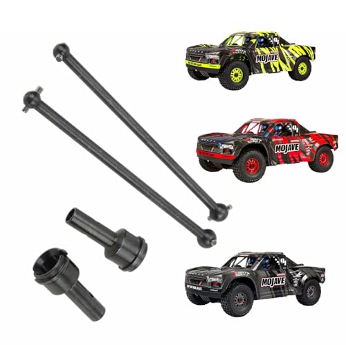Für 1/7 ARRMA Mojave 6S BLX Hintere Antriebswelle Upgrades Teil, #45 gehärteter Stahl Hintere CVD Universalgelenke/Radachse & Dogbone für 1/7 ARRMA Mojave 6S V2 4WD Desert Short Truck 2 Stück/Satz von UURCSKY