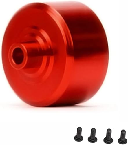 Mittelgroße Differentialabdeckung Differentialbecher für ARRMA 1/7 Mojave Infraction 1/8 KRATON Typhon Outcast 6S, Aluminium vorne hinten Universal Differentialgehäuse AR310433 Upgrade-Teil (rot) von UURCSKY
