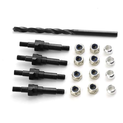 Universal-Abstandshalter vorne und hinten, für Arrma 6S, Typhon Kraton, Outcast, Mojave, Notorious Infraction Felony Talion Limitless 6S BLX, 4 Stück #45 Stahl EXB Shock Mount, #ARA330703 (schwarz) von UURCSKY
