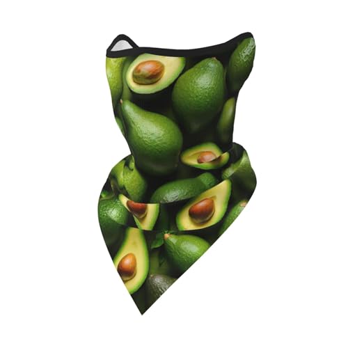 UVBDF Avocado-Muster Gesichtsbedeckung Schal Atmungsaktiv für Laufen Camping Klettern von UVBDF