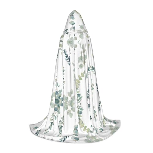 UVBDF Eukalyptusblätter, Halloween-Kostüm, Kapuzenumhang, Cosplay, Umhang mit Umhang, Accessoire, Karnevals-Must-Have von UVBDF