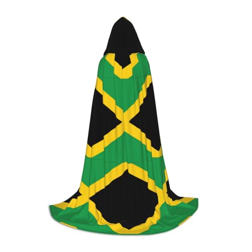 UVBDF Flagge von Jamaika, Halloween-Kostüm, Kapuzenumhang, Cosplay, Umhang mit Umhang, Zubehör, Karneval UVBDF Flagge von Jamaika, Halloween-Kostüm, Kapuzenumhang, Cosplay, Umhang mit Umhang, Zubehör, Karneval von UVBDF