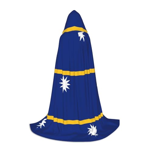 UVBDF Flagge von Nauru, Halloween-Kostüm, Kapuzenumhang, Cosplay, Umhang mit Umhang, Zubehör, Karneval UVBDF Flagge von Nauru, Halloween-Kostüm, Kapuzenumhang, Cosplay, Umhang mit Umhang, Zubehör, Karneval von UVBDF