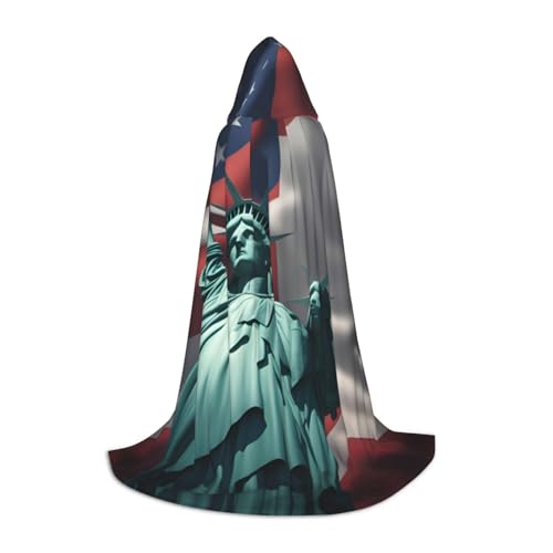 UVBDF Freiheitsstatue, Flagge, Halloween-Kostüm, Kapuzenumhang, Cosplay, Umhang, Umhang, Zubehör, Karneval UVBDF Freiheitsstatue, Flagge, Halloween-Kostüm, Kapuzenumhang, Cosplay, Umhang, Umhang, Zubehör, Karneval von UVBDF