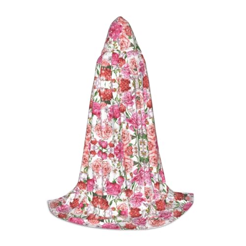 UVBDF Garten-Pfingstrosen-Kostüm, Kapuzenumhang, Cosplay, Umhang mit Umhang, Accessoire, Karnevals-Must-Have von UVBDF