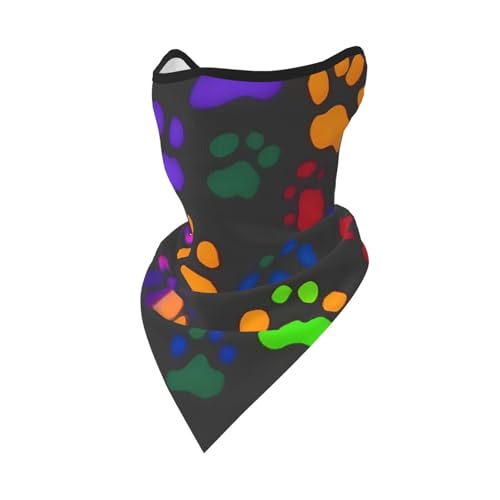 UVBDF Gesichtsbedeckung mit buntem Hundepfotenabdruck, atmungsaktiv, für Laufen, Camping, Klettern UVBDF Gesichtsbedeckung mit buntem Hundepfotenabdruck, atmungsaktiv, für Laufen, Camping, Klettern von UVBDF