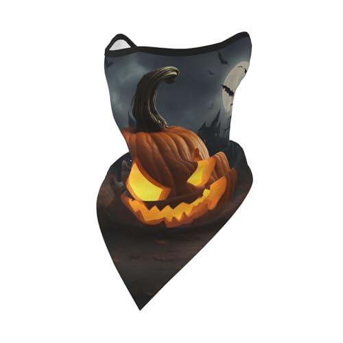 UVBDF Halloween Kürbis Gesichtsbedeckung Schal Atmungsaktiv für Laufen Camping Klettern von UVBDF
