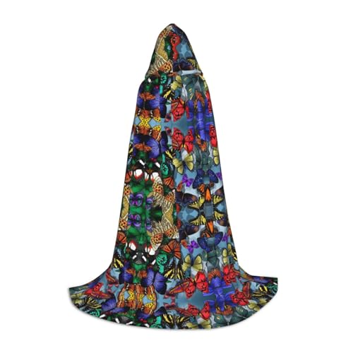 UVBDF Handgezeichneter farbiger Schmetterlings-Halloween-Kostüm, Kapuzenumhang, Cosplay, Umhang, Umhang, Accessoire, Karnevals-Must-Have UVBDF Handgezeichneter farbiger Schmetterlings-Halloween-Kostüm, Kapuzenumhang, Cosplay, Umhang, Umhang, Accessoire, Karnevals-Must-Have von UVBDF