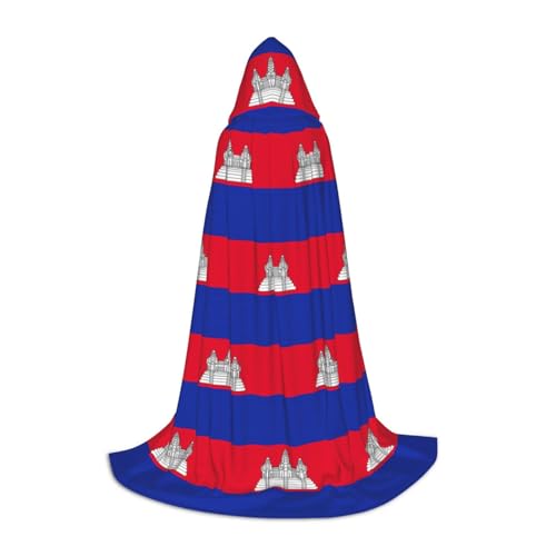 UVBDF Kambodscha-Flagge, Halloween-Kostüm, Kapuzenumhang, Cosplay, Umhang mit Umhang, Accessoire, Karnevals-Must-Have UVBDF Kambodscha-Flagge, Halloween-Kostüm, Kapuzenumhang, Cosplay, Umhang mit Umhang, Accessoire, Karnevals-Must-Have von UVBDF