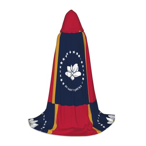 UVBDF Mississippi Staatsflagge, Halloween-Kostüm, Kapuzenumhang, Cosplay, Umhang mit Umhang, Zubehör, Karnevals-Must-Have UVBDF Mississippi Staatsflagge, Halloween-Kostüm, Kapuzenumhang, Cosplay, Umhang mit Umhang, Zubehör, Karnevals-Must-Have von UVBDF