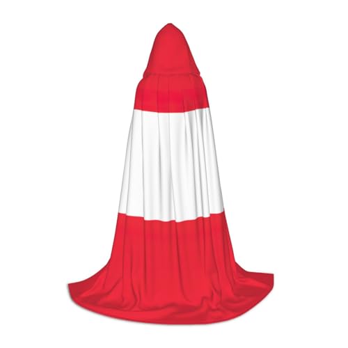 UVBDF Österreichische Flagge, Halloween-Kostüm, Kapuzenumhang, Cosplay, Umhang mit Umhang, Accessoire, Karnevals-Must-Have UVBDF Österreichische Flagge, Halloween-Kostüm, Kapuzenumhang, Cosplay, Umhang mit Umhang, Accessoire, Karnevals-Must-Have von UVBDF