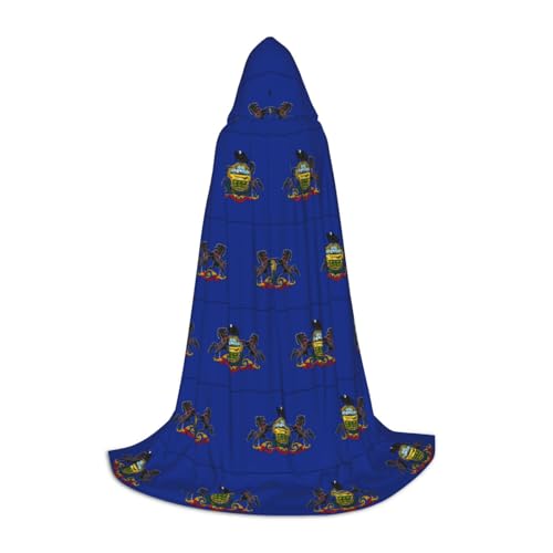 UVBDF Pennsylvania Staatsflagge, Halloween-Kostüm, Kapuzenumhang, Cosplay, Umhang mit Umhang, Zubehör, Karnevals-Must-Have UVBDF Pennsylvania Staatsflagge, Halloween-Kostüm, Kapuzenumhang, Cosplay, Umhang mit Umhang, Zubehör, Karnevals-Must-Have von UVBDF