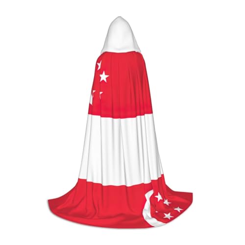 UVBDF Singapur-Flagge, Halloween-Kostüm, Kapuzenumhang, Cosplay, Umhang mit Umhang, Zubehör, Karnevals-Must-Have UVBDF Singapur-Flagge, Halloween-Kostüm, Kapuzenumhang, Cosplay, Umhang mit Umhang, Zubehör, Karnevals-Must-Have von UVBDF